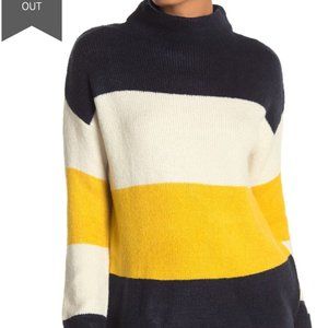 Bold Stripe Turtleneck Sweater